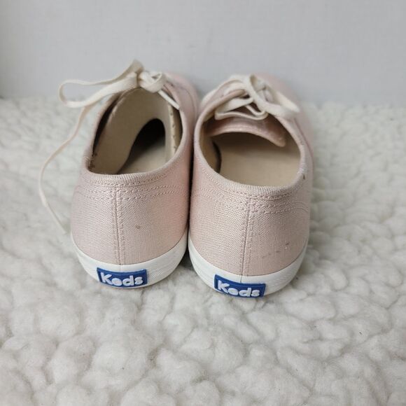 Keds Champion Metallic Womens Size 8.5 Linen ROSE Gold Low Top Sneaker - Picture 4 of 10